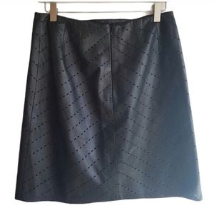 ZAN ZAN Black Vintage Leather Skirt Size 8